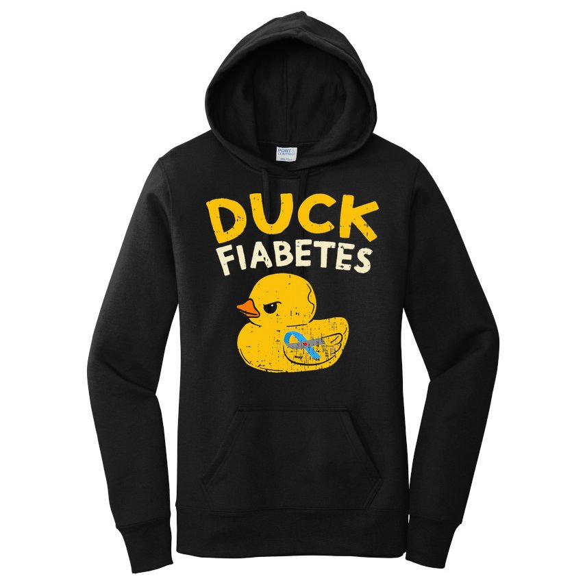 Diabetes Awareness I Duck Fiabetes I Cool Rubber Duck Women's Pullover Hoodie