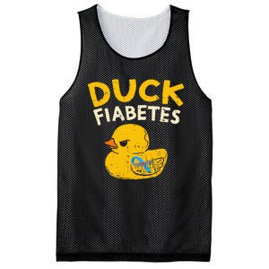 Diabetes Awareness I Duck Fiabetes I Cool Rubber Duck Mesh Reversible Basketball Jersey Tank