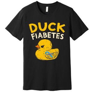 Diabetes Awareness I Duck Fiabetes I Cool Rubber Duck Premium T-Shirt