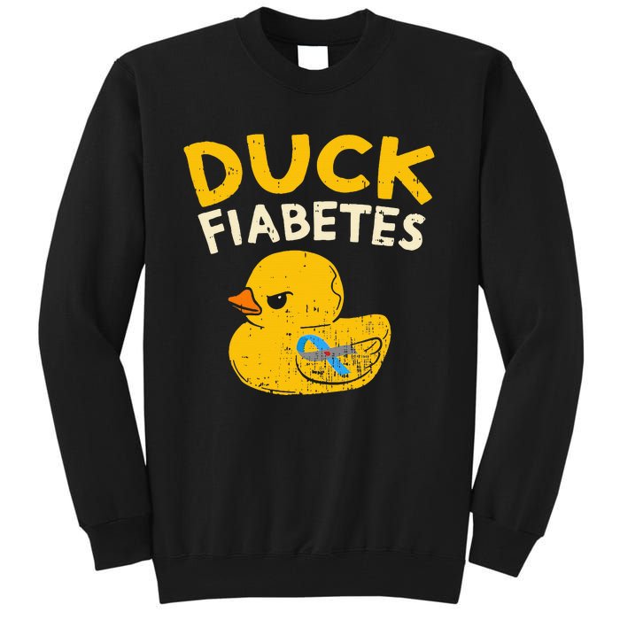 Diabetes Awareness I Duck Fiabetes I Cool Rubber Duck Tall Sweatshirt