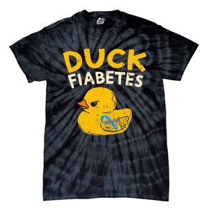 Diabetes Awareness I Duck Fiabetes I Cool Rubber Duck Tie-Dye T-Shirt