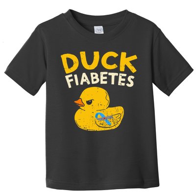 Diabetes Awareness I Duck Fiabetes I Cool Rubber Duck Toddler T-Shirt