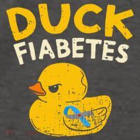 Diabetes Awareness I Duck Fiabetes I Cool Rubber Duck Vector Backpack