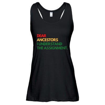 Dear Ancestors I Understand The Assignment Ladies Essential Flowy Tank