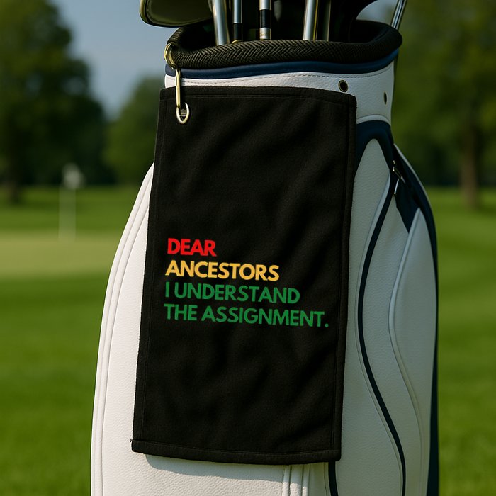 Dear Ancestors I Understand The Assignment Golf Towel