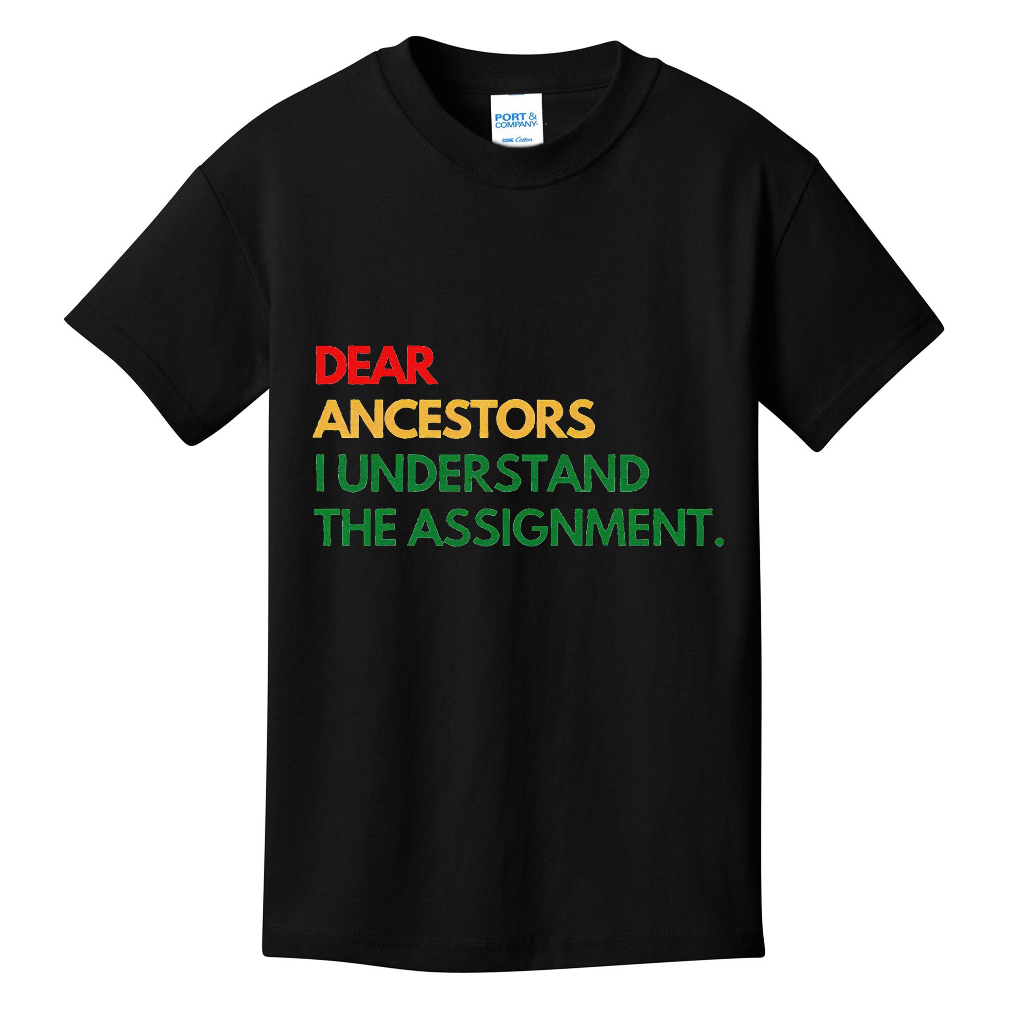 Dear Ancestors I Understand The Assignment Kids T-Shirt