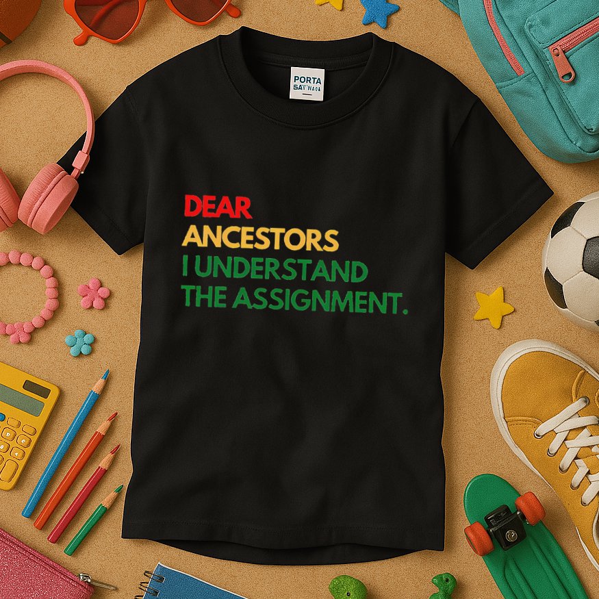 Dear Ancestors I Understand The Assignment Kids T-Shirt
