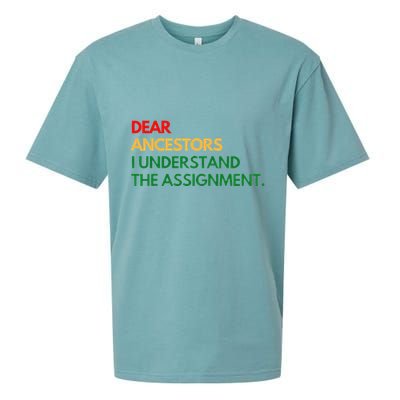 Dear Ancestors I Understand The Assignment Sueded Cloud Jersey T-Shirt