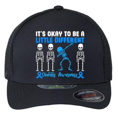 Diabetes Awareness It's Okay To Be A Different Flexfit Unipanel Trucker Cap