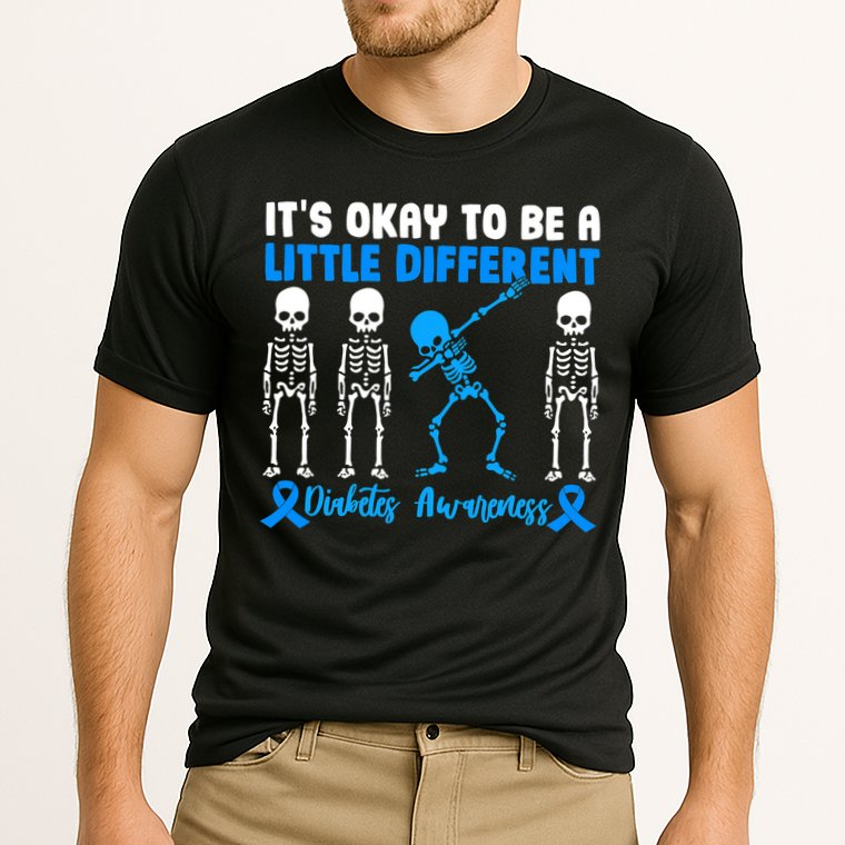 Diabetes Awareness It's Okay To Be A Different Cooling Performance Crew T-Shirt
