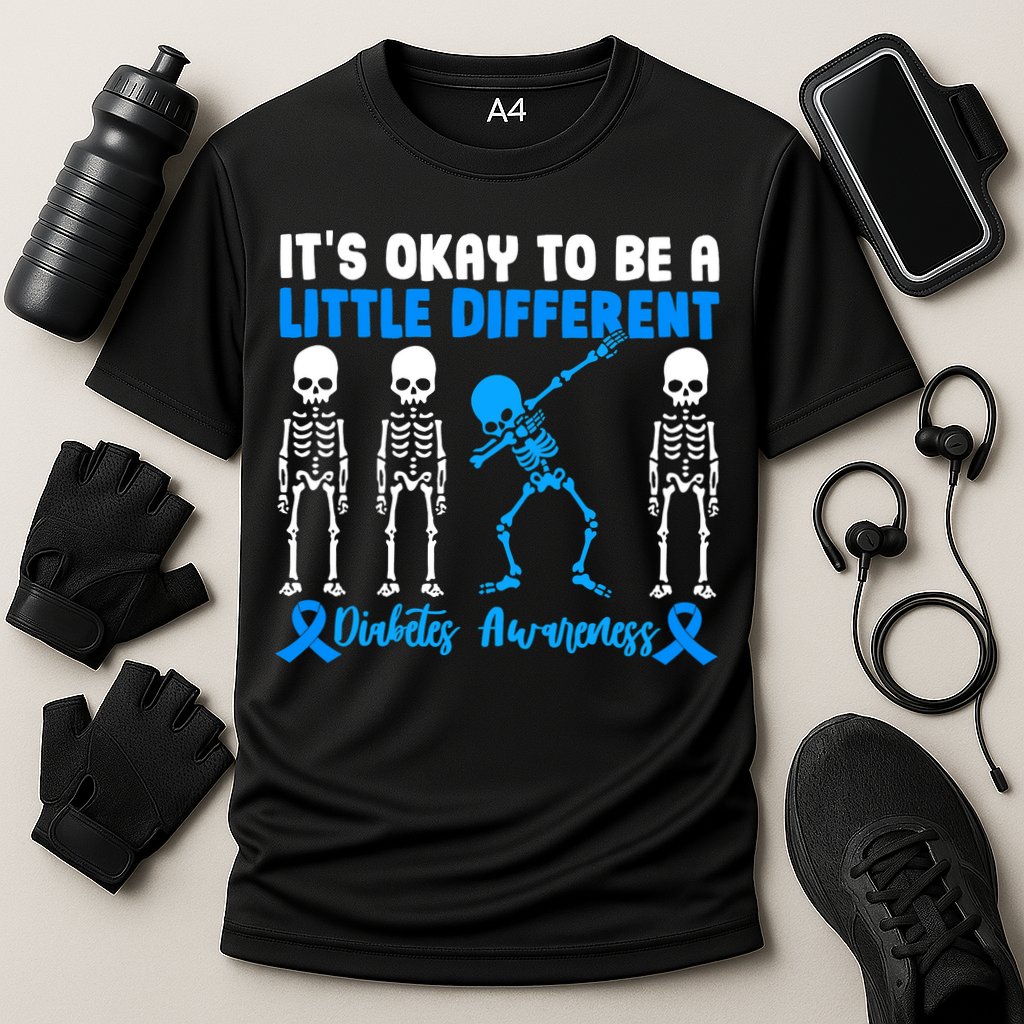 Diabetes Awareness It's Okay To Be A Different Cooling Performance Crew T-Shirt