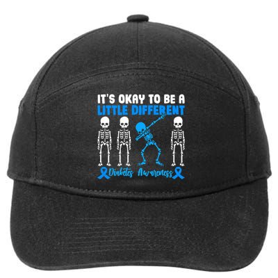 Diabetes Awareness It's Okay To Be A Different 7-Panel Snapback Hat