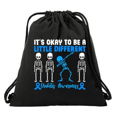 Diabetes Awareness It's Okay To Be A Different Drawstring Bag
