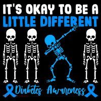 Diabetes Awareness It's Okay To Be A Different Womens T-Shirt