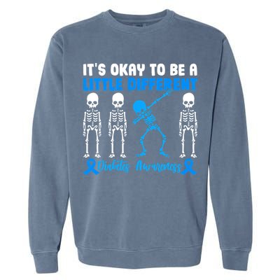 Diabetes Awareness It's Okay To Be A Different Garment-Dyed Sweatshirt