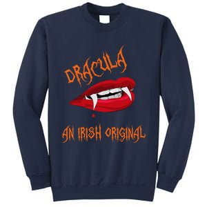 Dracula An Irish Original Spooky Halloween Vampire Fangs Sweatshirt