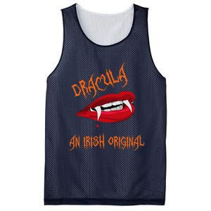 Dracula An Irish Original Spooky Halloween Vampire Fangs Mesh Reversible Basketball Jersey Tank