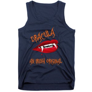 Dracula An Irish Original Spooky Halloween Vampire Fangs Tank Top