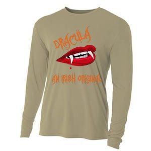 Dracula An Irish Original Spooky Halloween Vampire Fangs Cooling Performance Long Sleeve Crew