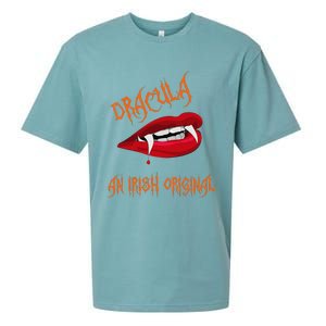 Dracula An Irish Original Spooky Halloween Vampire Fangs Sueded Cloud Jersey T-Shirt