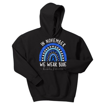 Diabetes Awareness  In November We Wear Blue Kids Hoodie