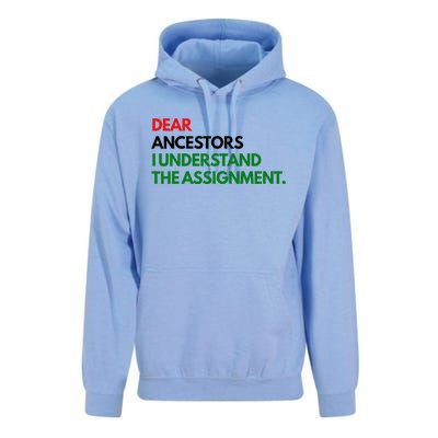 Dear Ancestors I Understand The Assignment Unisex Surf Hoodie