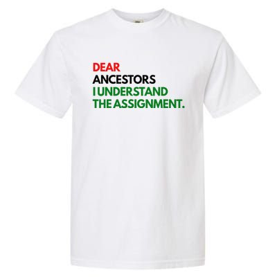 Dear Ancestors I Understand The Assignment Garment-Dyed Heavyweight T-Shirt