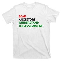 Dear Ancestors I Understand The Assignment T-Shirt