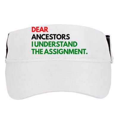 Dear Ancestors I Understand The Assignment Adult Drive Performance Visor