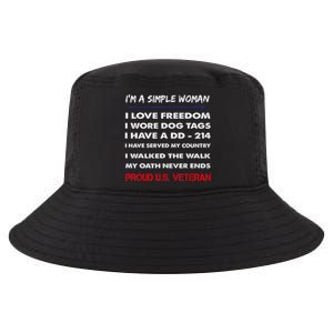 DD-214 Alumni In Black US Military Veteran Retired Cool Comfort Performance Bucket Hat