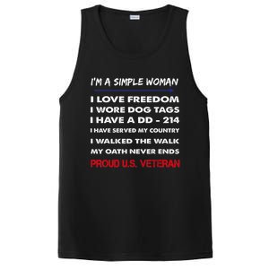 DD-214 Alumni In Black US Military Veteran Retired PosiCharge Competitor Tank