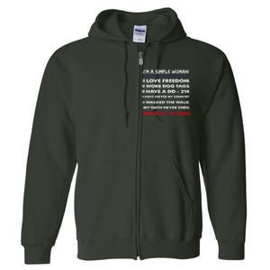 DD-214 Alumni In Black US Military Veteran Retired Full Zip Hoodie