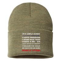 DD-214 Alumni In Black US Military Veteran Retired Sustainable Knit Beanie