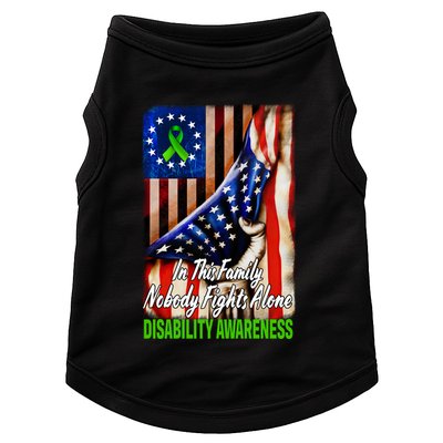 DISABILITY Awareness In This Family Nobody Fights Alone Classic Doggie Tank