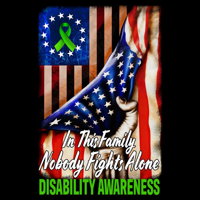 DISABILITY Awareness In This Family Nobody Fights Alone Classic Apron