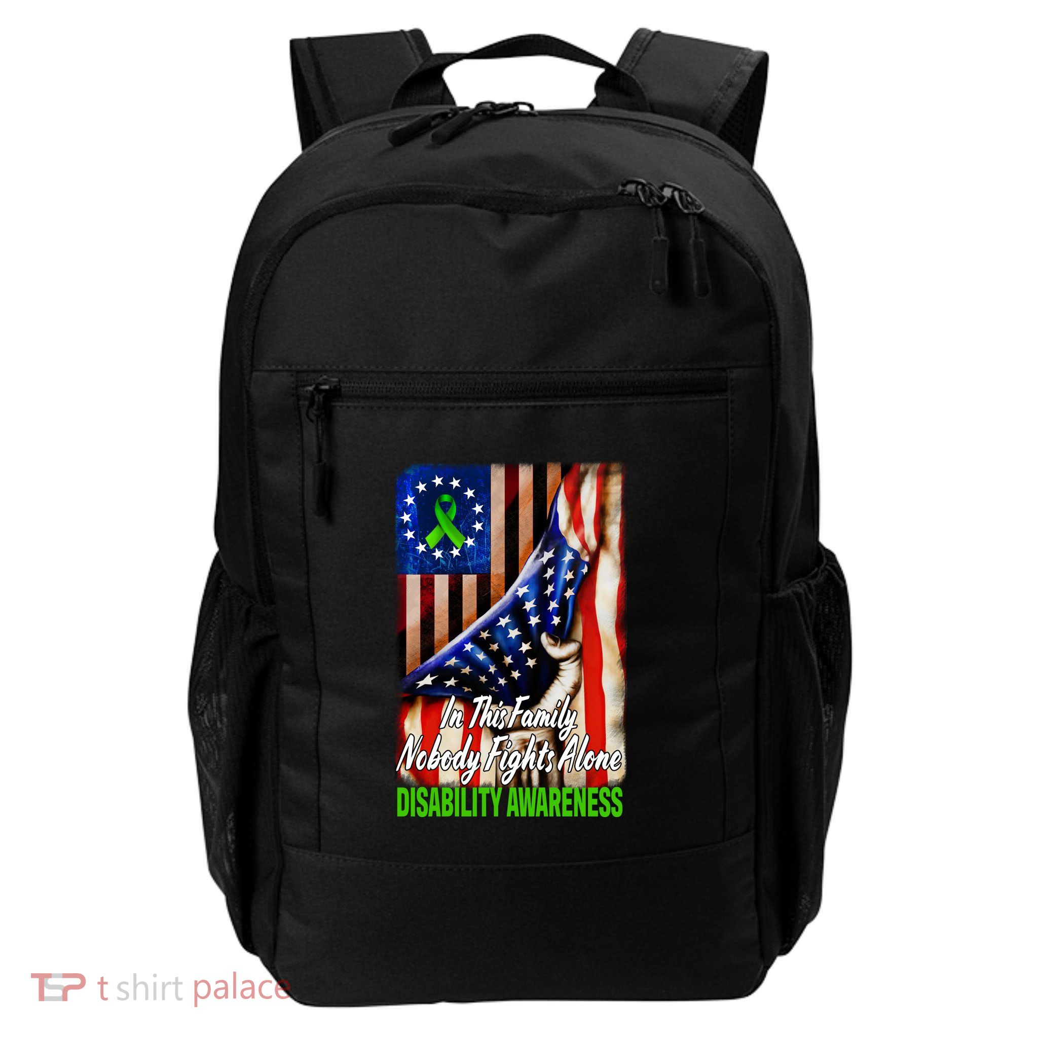 DISABILITY Awareness In This Family Nobody Fights Alone Classic Backpack