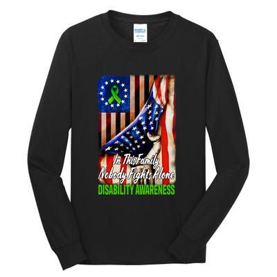 DISABILITY Awareness In This Family Nobody Fights Alone Classic Tall Long Sleeve T-Shirt