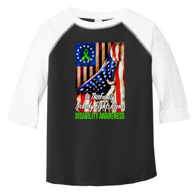 DISABILITY Awareness In This Family Nobody Fights Alone Classic Toddler Fine Jersey T-Shirt