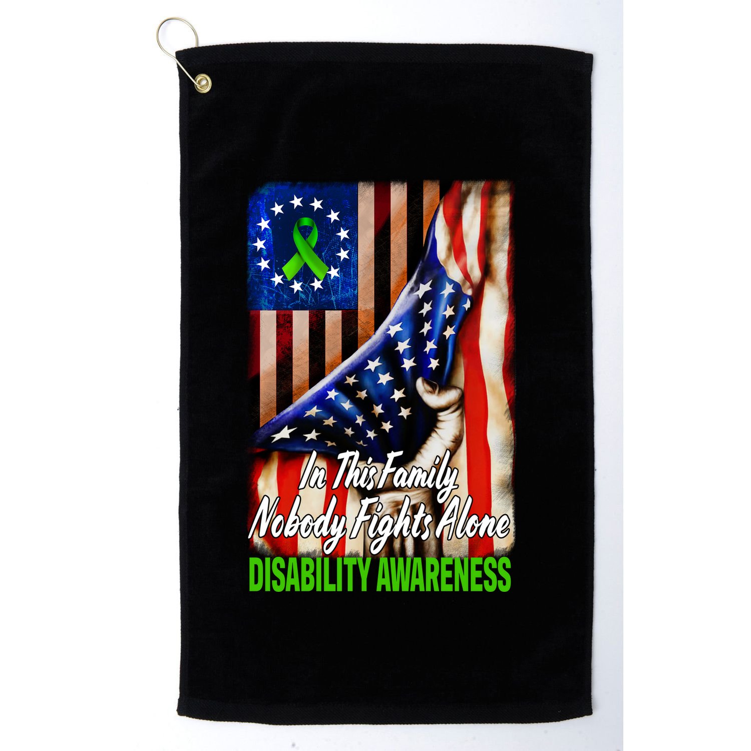 DISABILITY Awareness In This Family Nobody Fights Alone Classic Golf Towel