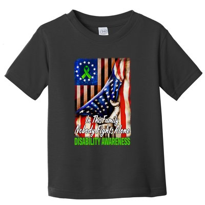 DISABILITY Awareness In This Family Nobody Fights Alone Classic Toddler T-Shirt