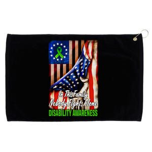 DISABILITY Awareness In This Family Nobody Fights Alone Classic Grommeted Golf Towel