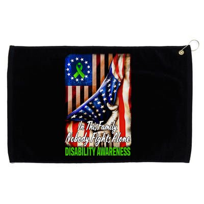 DISABILITY Awareness In This Family Nobody Fights Alone Classic Grommeted Golf Towel