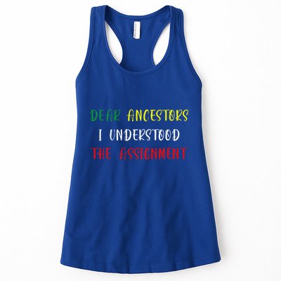 Dear Ancestors I Understood The Assignment Juneteenth Womens Tank Top
