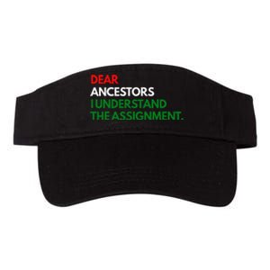 Dear Ancestors I Understand The Mission Valucap Bio-Washed Visor