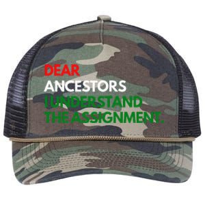 Dear Ancestors I Understand The Mission Retro Rope Trucker Hat Cap