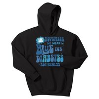 Diabetes Awareness In November Diabetes Month Blue Ribbon Kids Hoodie