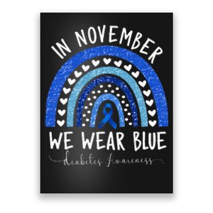 Diabetes Awareness In November We Wear Blue Poster