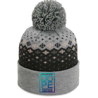 Daily Obstacles Produce Excellence DOPE The Baniff Cuffed Pom Beanie