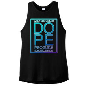 Daily Obstacles Produce Excellence DOPE Ladies PosiCharge Tri-Blend Wicking Tank