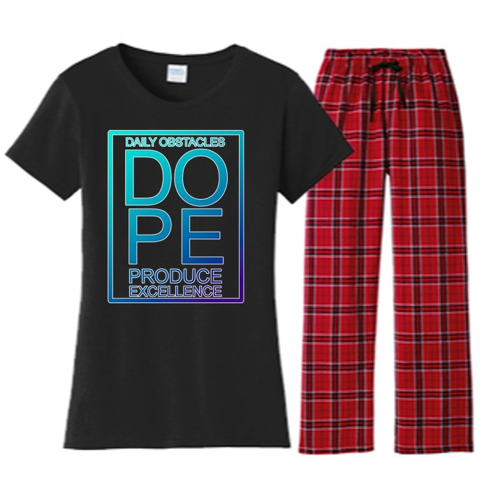 Daily Obstacles Produce Excellence DOPE Women's Flannel Pajama Set